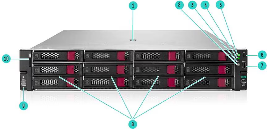 Вид спереди HPE ProLiant DL380 Compute Gen12 12LFF CTO